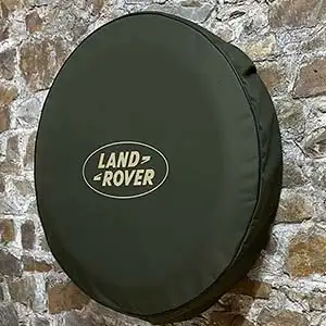The Land Rover Wheel Covers are a stock item. Printed Canvas Wheel Cover