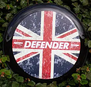 Defender Wheel Cover Distressed Union Jack / Defender