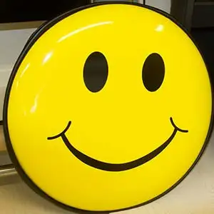 Smiley Face Wheel Cover - Full Wrap Design. Smiley Face Wheel Cover - Full Wrap Design.