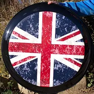 Union Jack Wheel Cover - Stock Design. Union Jack Wheel Cover - Stock Design.
